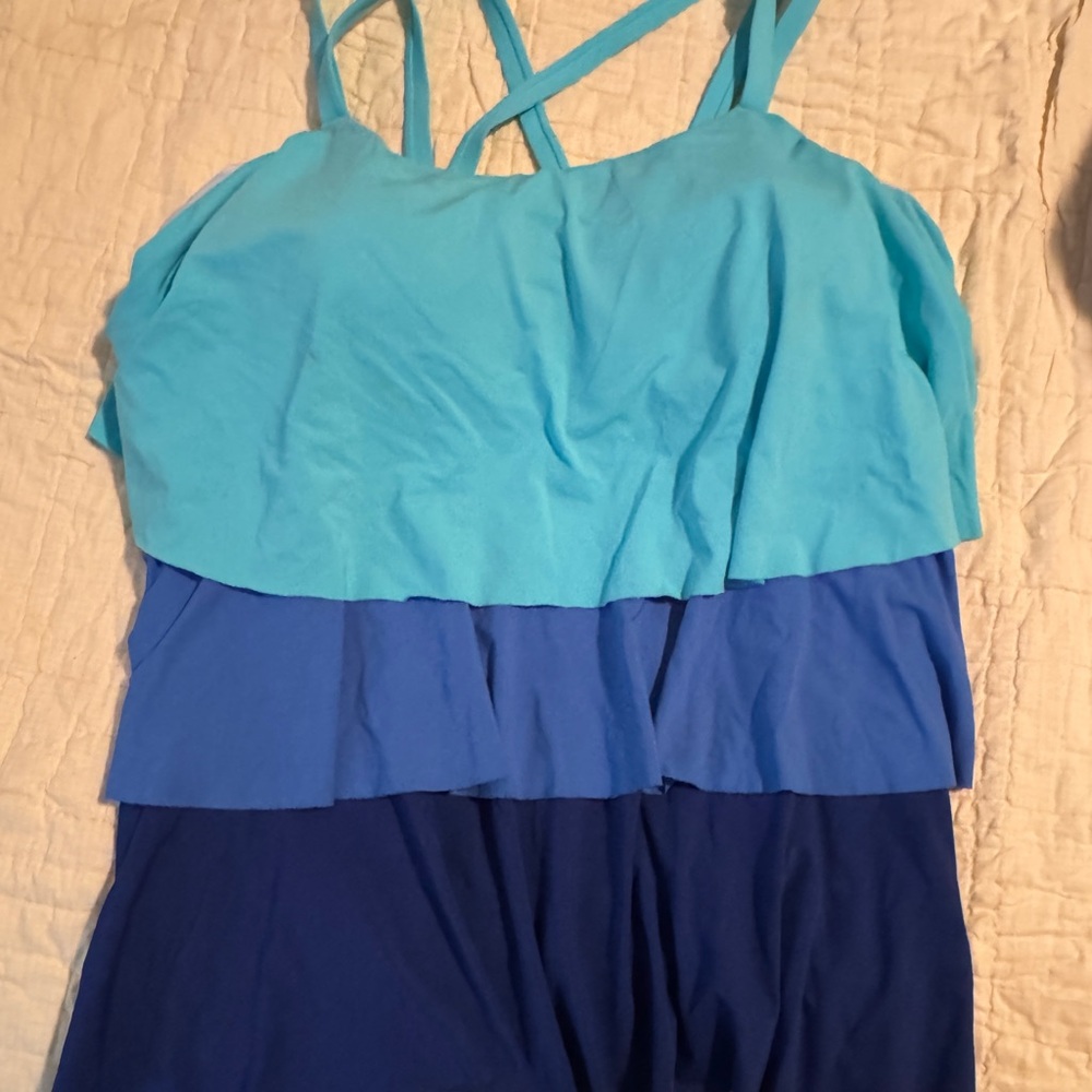 Lands' End Vibrant Blue Swim top